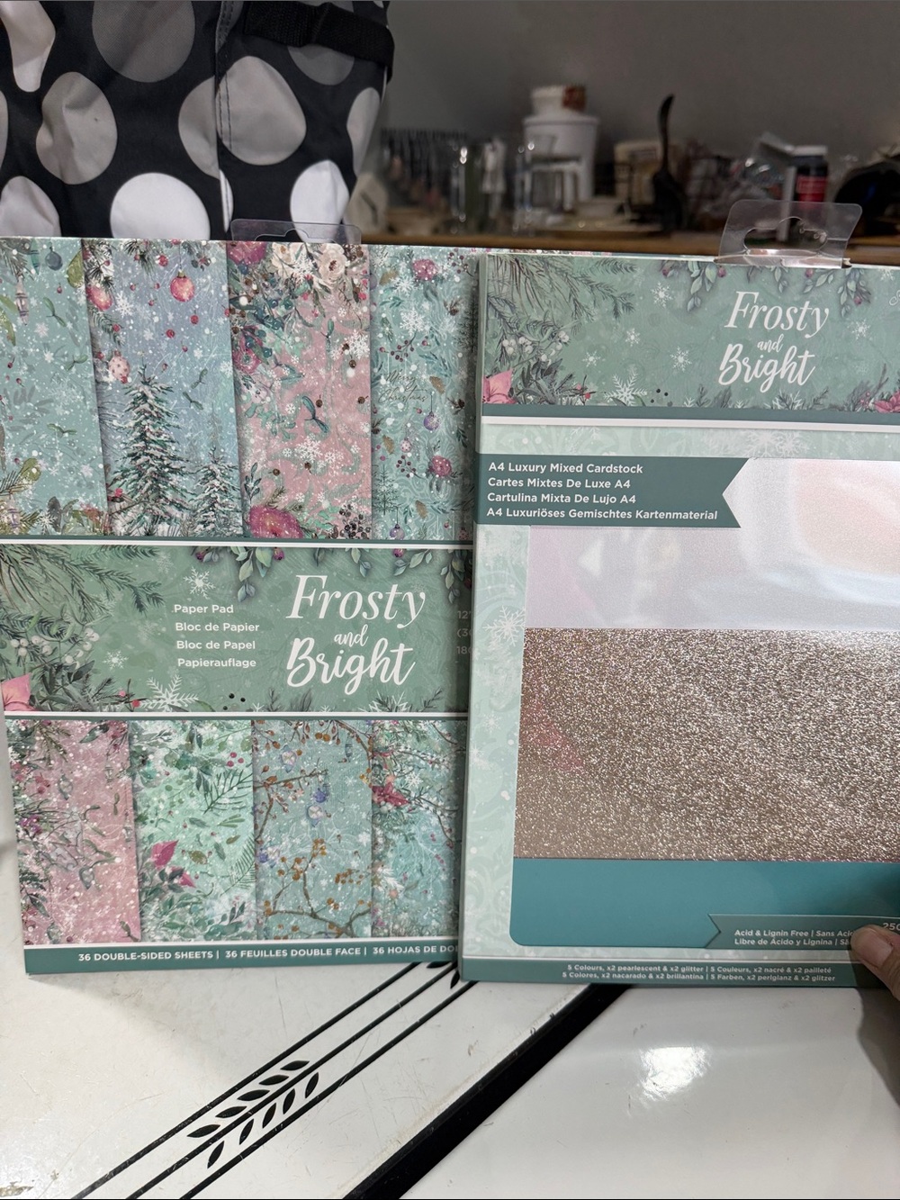 Crafters Companion Frosty and Bright Paper Pad & Luxury Mixed Cardstock